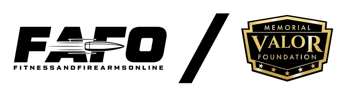 Fitness and Firearms Online and Memorial Valor Foundation benefit match banner